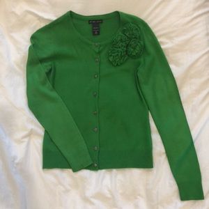 NY&Company Green Cardigan - Size Small